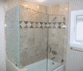 right angle shower