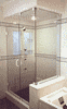 right angle shower